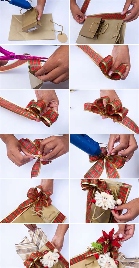 How to make a gift certificate. DIY Christmas gift wrap ideas - Handmade bows, gift bags ...