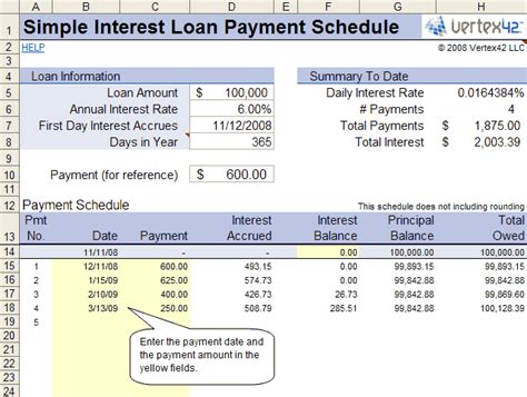 Free Simple Interest Loan Calculator For Mortgage And Amortization