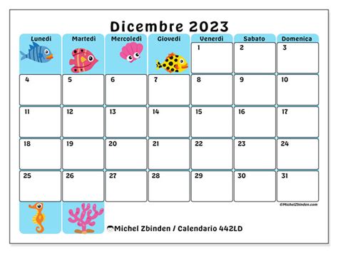 Calendario Dicembre 2023 Da Stampare “442ld” Michel Zbinden It