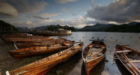 Rowing Boats And The Lady Derwentwater Cruiser Near Keswick Cumbria