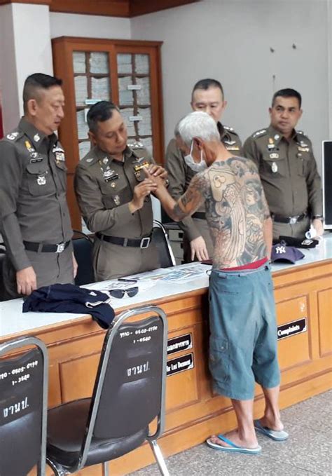 ex yakuza crime boss hiding in thailand fingered after tattoo photos appear on facebook