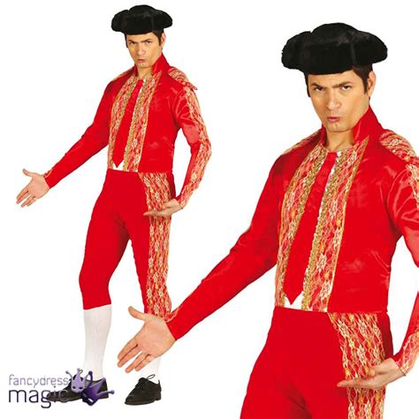 Adult Red Bullfighter Toreador Matador Spain Spanish Fancy Dress