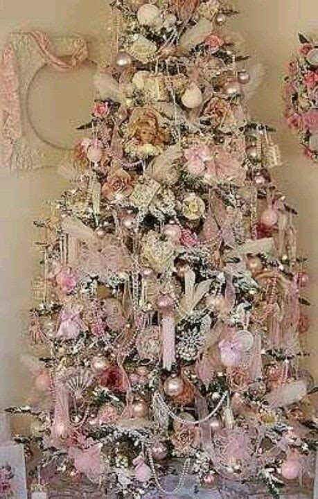 Pink Silver And Crystal Tree Shabby Chic Christmas Tree Chic Christmas Decor Christmas Tree