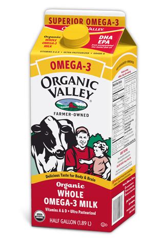 Omega-3 Organic Milk | Organic milk, Organic valley, Milk