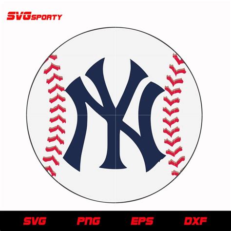 New York Yankees Logo Ball Svg Mlb Svg Eps Dxf Png Digital File