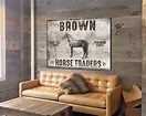 Rustic Western Wall Decor Horse Art Personalized Farm Sign - Etsy