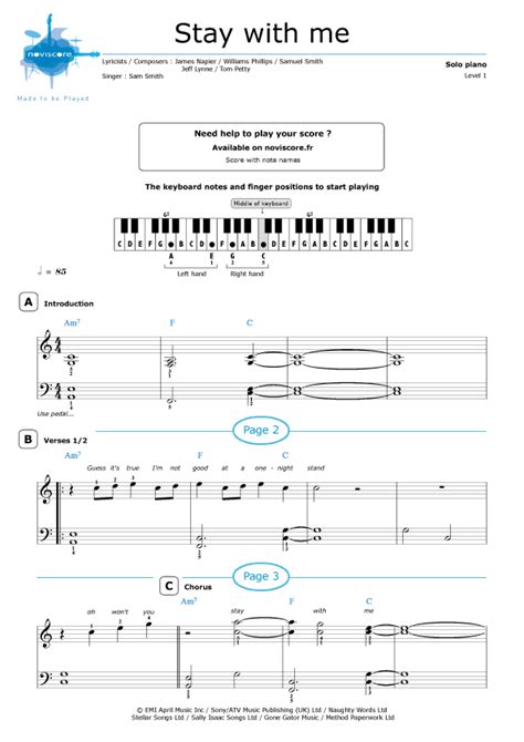 piano sheet music stay with me sam smith noviscore sheets hot sex picture