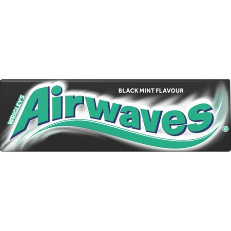 Airwaves Black Mint Flavour Sugar Free Chewing Gum 10 Pieces Airwaves