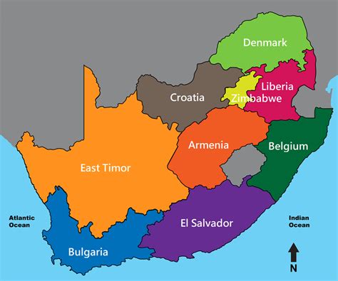The Provinces Of South Africa As The Country Closest To Them In Terms