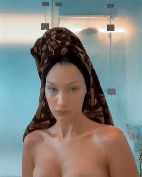 Bella Hadid Topless 4 Pics Video Thefappening