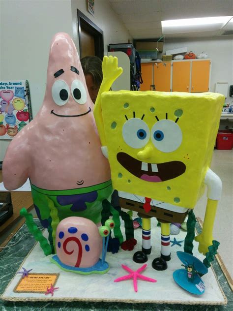 Paper Mache Spongebob And Patrick Room10 Paper Mache Crafts Spongebob