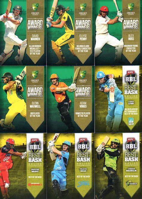 201617 Tap N Play Ca And Bbl Cricket Award Winners Complete 17 Card