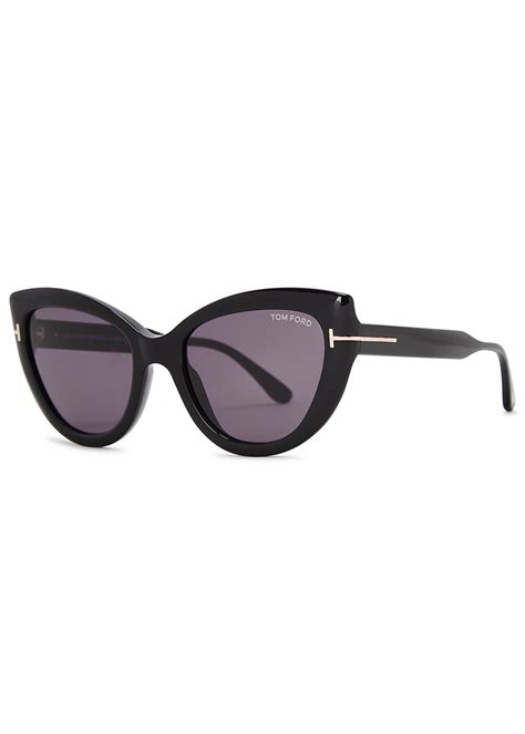 tom ford eyewear anya black cat eye sunglasses harvey nichols