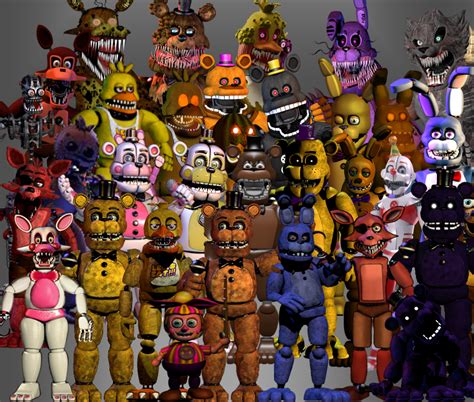 Fnaf All Fan Made Animatronics By Thepuppetbb On Deviantart