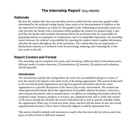 Free 17 Sample Internship Report Templates In Pdf Ms Word