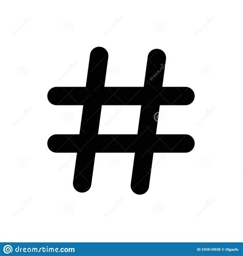 Hashtags Icon  High Quality Black Style Vector Icons Stock Vector