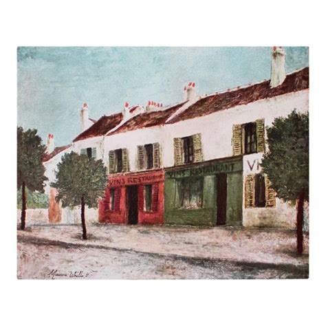 1950s After Maurice Utrillo Bistros In A Suburb First Edition Period