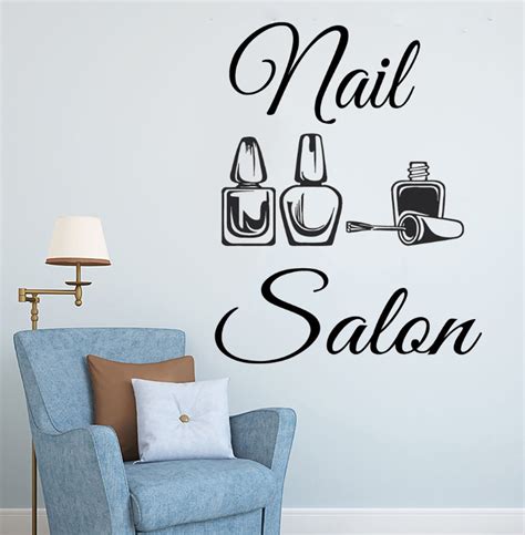 Nail Salon Logo Wall Sticker Naisl Polish Art Wall Decal Manicure