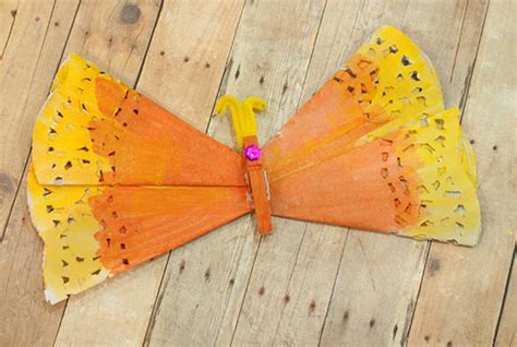 Kid Friendly Clothespin And Paper Doily Butterflies Tutorial Factory