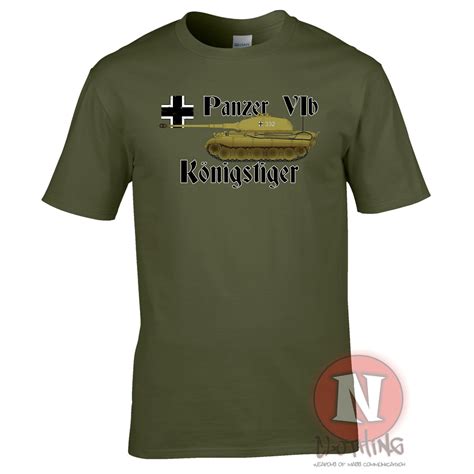 Panzer 6b Konigstiger Tank Ww2 German Military Armour T Shirt World Of