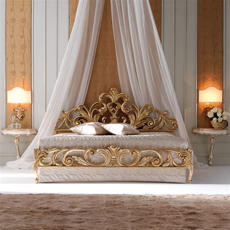 High End Designer Gold Rococo Bed Bed Furniture Design Bed Design