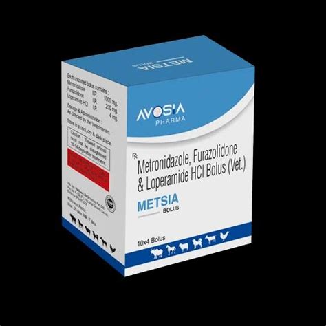 Metronidazole Furazolidone Loperamide Hcl Bolus Vet For Vetenary