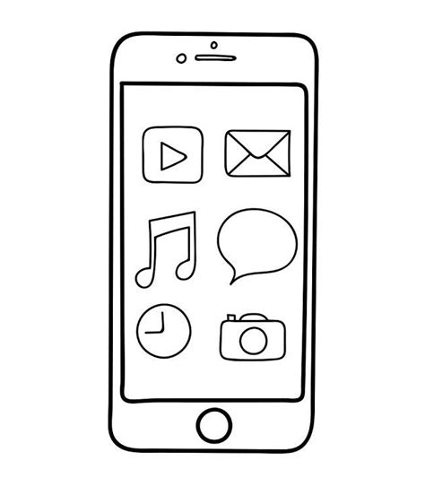 iphone features coloring sheet