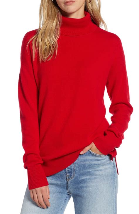 Halogen Cashmere Turtleneck Sweater Regular Petite Nordstrom