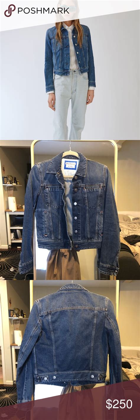 Acne Studios Blå Konst Denim Jacket Fitted Denim Jacket Denim Jacket