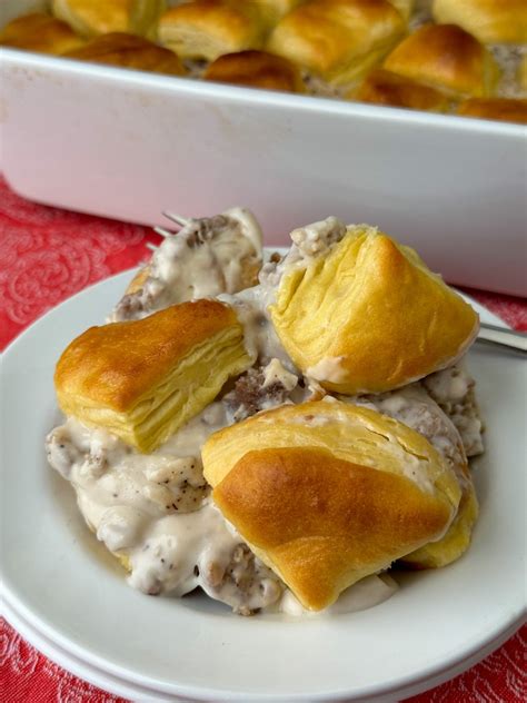 Sausage Biscuit And Gravy Casserole Plowing Through Life