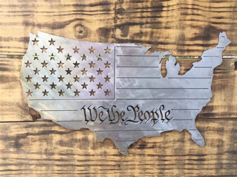 We The People Metal Sign United States Of America Etsy