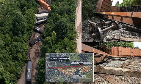 Homes Evacuated In Pennsylvania After Norfolk Southern Freight Train Derails Daily Mail Online