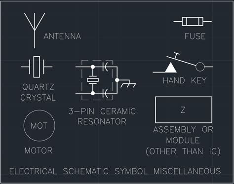 Miscellaneous Schematic Symbol Free Cad Block And Autocad Drawing