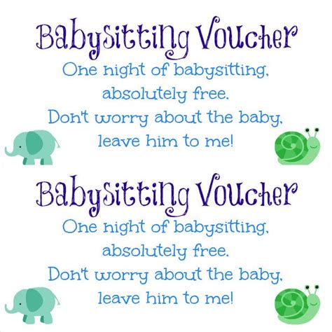 Just think of something you can do for your gift recipient and give it! 12+ Baby Sitting Coupon Templates - PSD, AI, InDesign ...