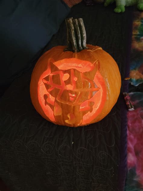 Botw Ww Carved A Korok Pumpkin Today Im Pretty Happy With It