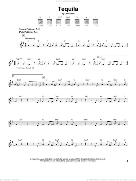 Tequila By Chuck Rio Digital Sheet Music For Download Print Sheet Music