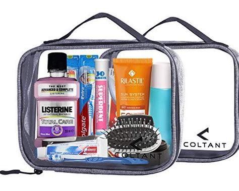 Coltant Clear Travel Toiletry Bag Tsa Approved Pack Of 2 Quart Sized