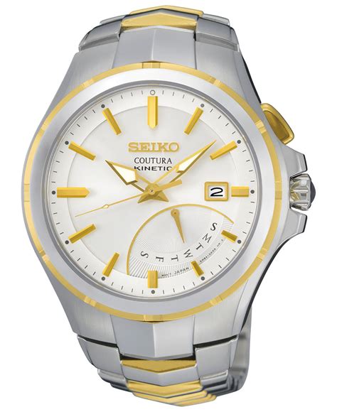 Seiko Men S Two Tone Stainless Steel Solar Chronograph Watch Ssc142