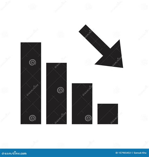 Vector Declining Graph Icon Stock Illustration Illustration Of Icon