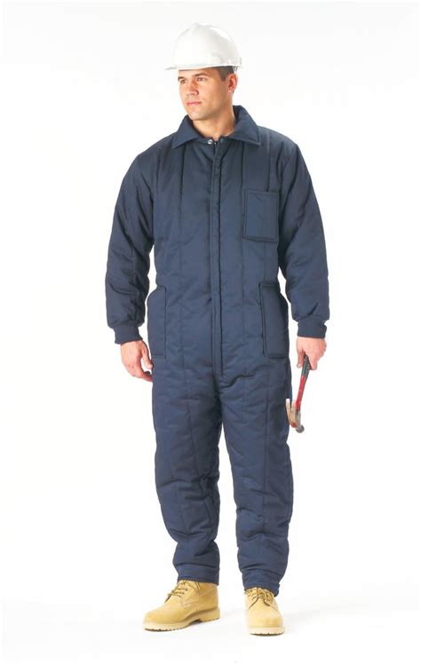 Mens Navy Blue Insulated Coveralls