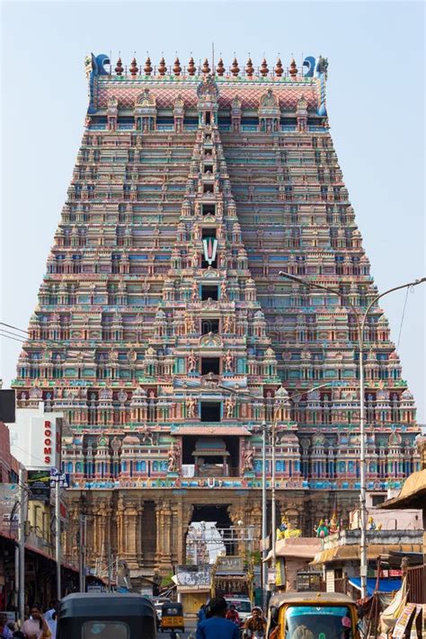 Main Entrance Of Sri Ranganathaswamy Temple Southern Gopuram Srirangam
