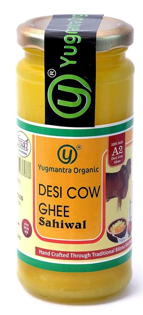 Yugmantra Organic Foods Pure Natural A2 Milk Shudh Desi Sahiwal Cows Ghee 250 Ml Pack Of 2