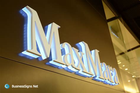 3d Led Backlit Signs With Painted Stainless Steel Letter Shell And 20mm