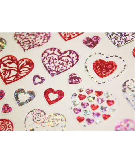 Stickers Pink And Gold Hearts Glitter Epoxy