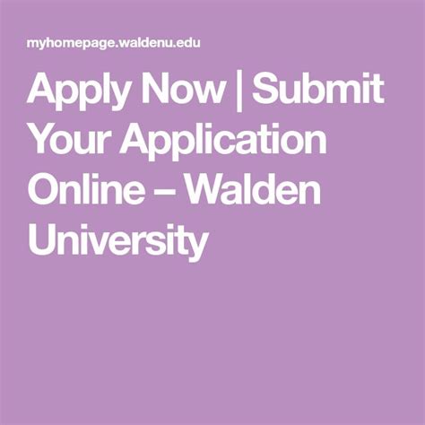 Apply Now Submit Your Application Online Walden University Walden