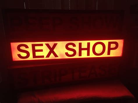 Illuminated Sex Shop Sign Carlas Curiosities