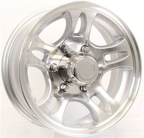 T X Lug Silver Machined Aluminum Trailer Wheel Trailer Set Go