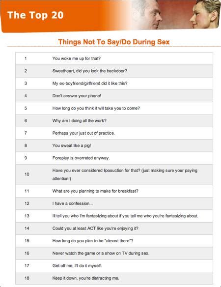 Things To Do During Sex Things All Long