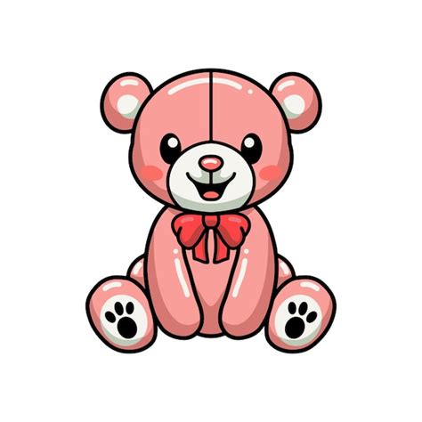 Premium Vector Cute Teddy Bear Cartoon Sitting