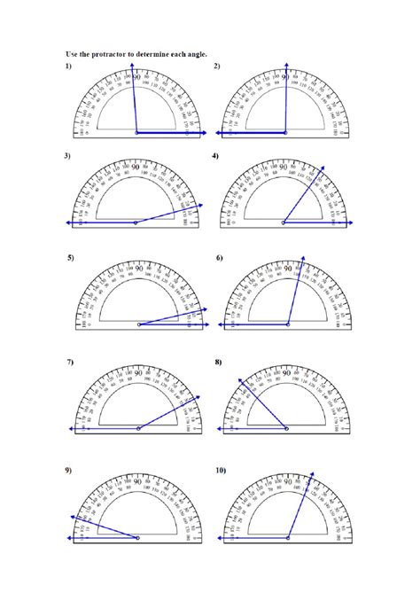 ️angles And Protractors Worksheets Free Download